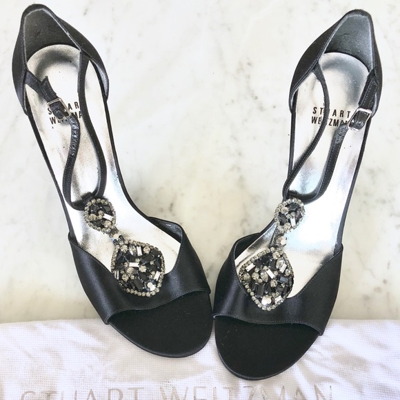 Stuart Weitzman Shoes - Stuart Weitzman Satin Jewel Stilettos